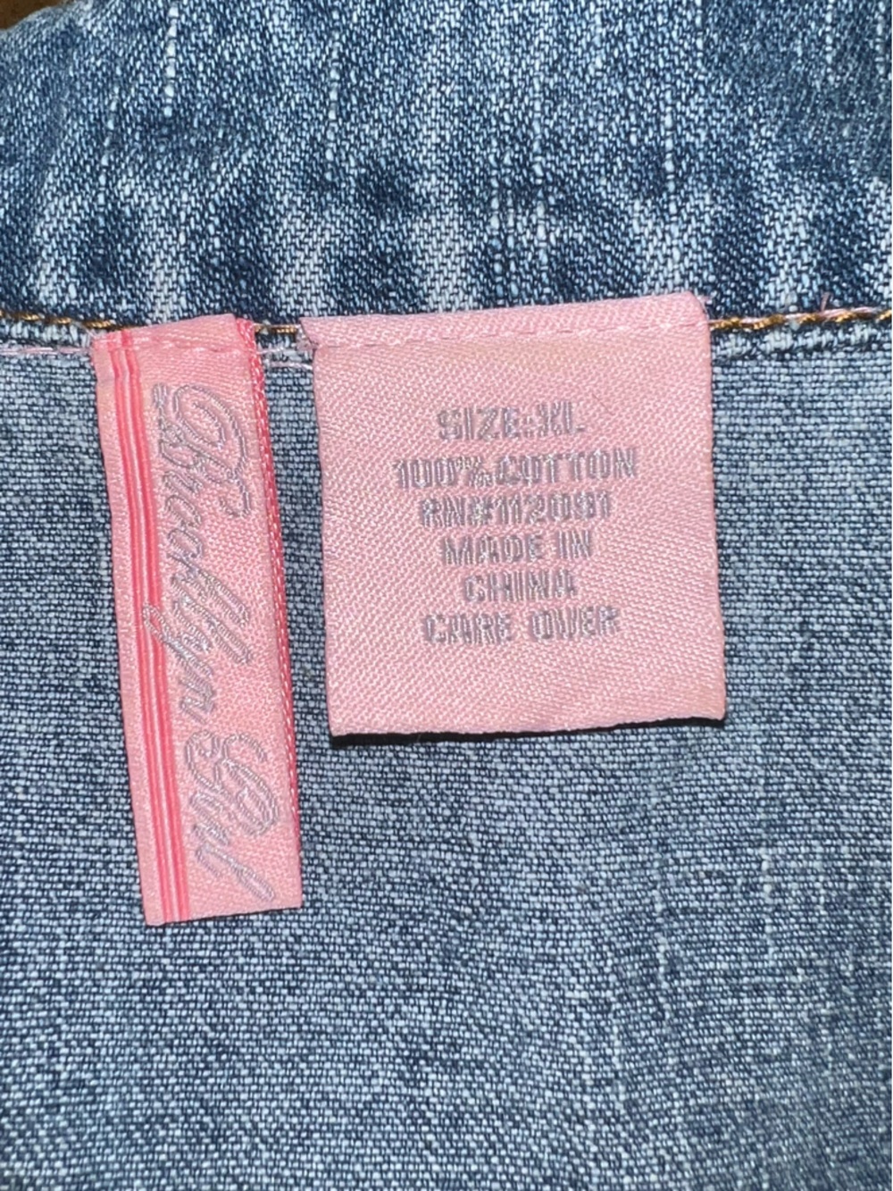 Cropped Denim Military Jacket Gold Button Y2K Fitted Western Festival - XL - Picture 5 of 6